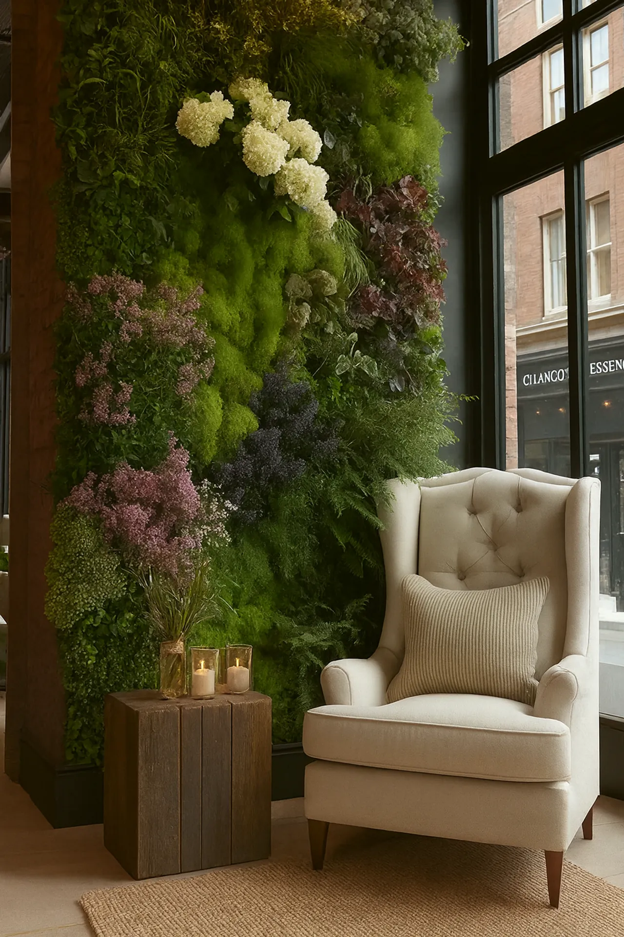 Moosbild Showroom Sessel Naturdesign — Moosbilder von MOOSMOOS