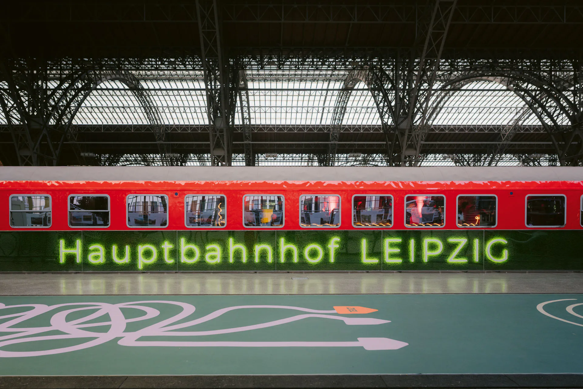 Schriftzug · Hauptbahnhof Leipzig